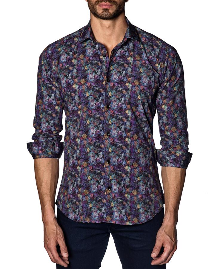 Men's Semi-fitted Digitalized-floral