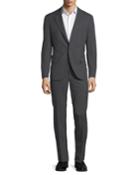 Pinstriped Wool Two-piece Suit,