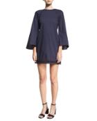 Bell-sleeve A-line Dress W/