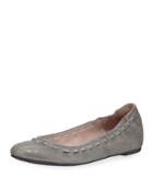Paddi Interlaced Metallic Ballerina Flat