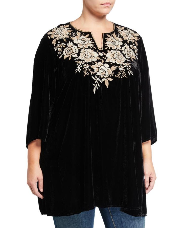 Plus Size Olena Embroidered Tunic