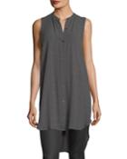Sleeveless Plaid Tunic