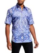 Men's Shaped-fit Galileo Scribble Short-sleeve