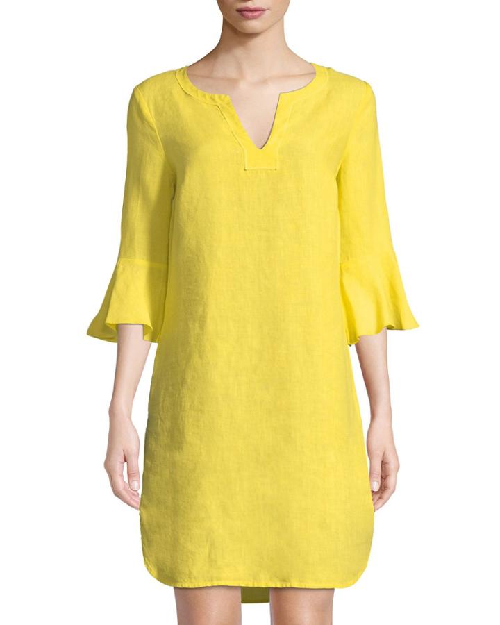 Flare-sleeve Linen