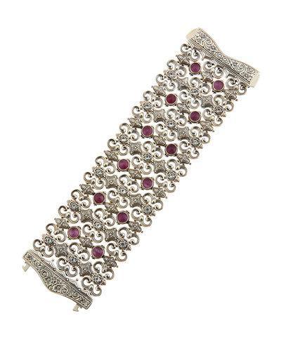 Ornate Ruby, Quartz & Topaz Statement