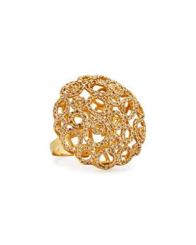 Mauresque 18k Open-circle Diamond Cocktail Ring,
