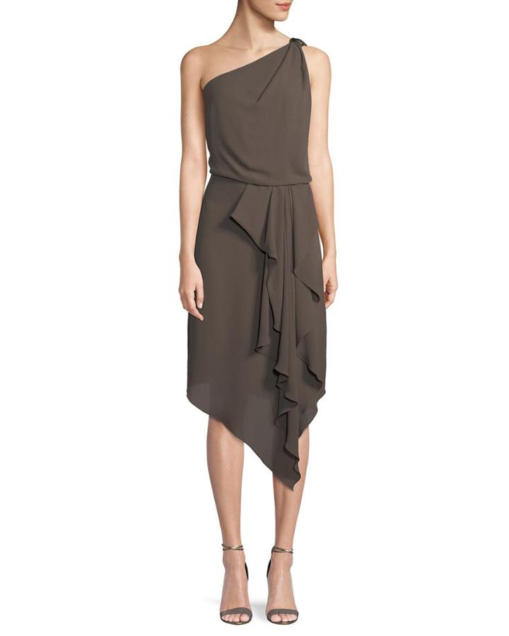 Asymmetric Draped Dress