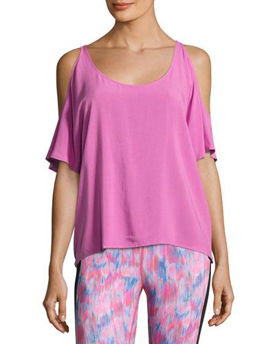 Cold-shoulder Short-sleeve Top