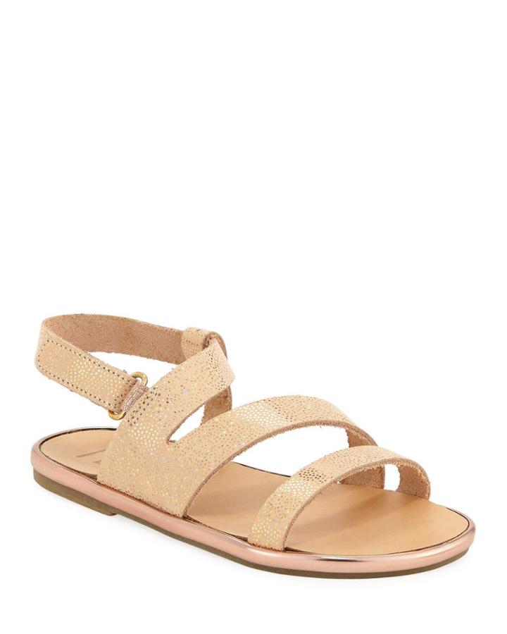 Metallic Leather Sandal, Toddler