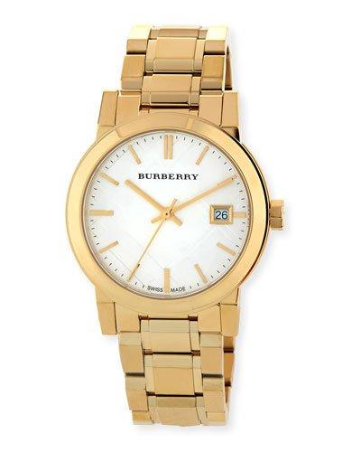 34mm Yellow Golden-plated City Watch