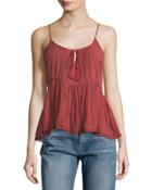 Tassel Front-tie Tak Top