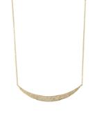 14k Gold Diamond Jumbo Crescent Necklace