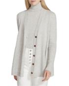Cashmere Button-front A-line Cardigan