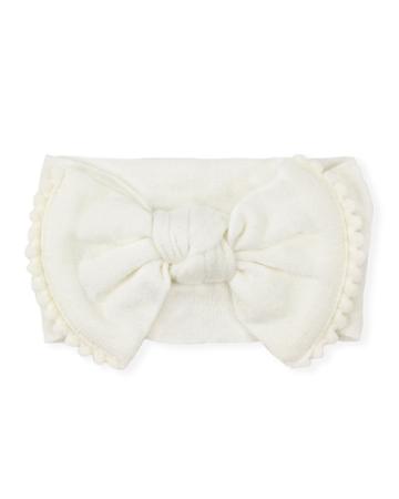 Pompom Bow Newborn Headband,
