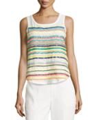 Beaded Tank W/embroidered