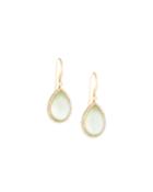 18k Prasiolite & Diamond Drop Earrings
