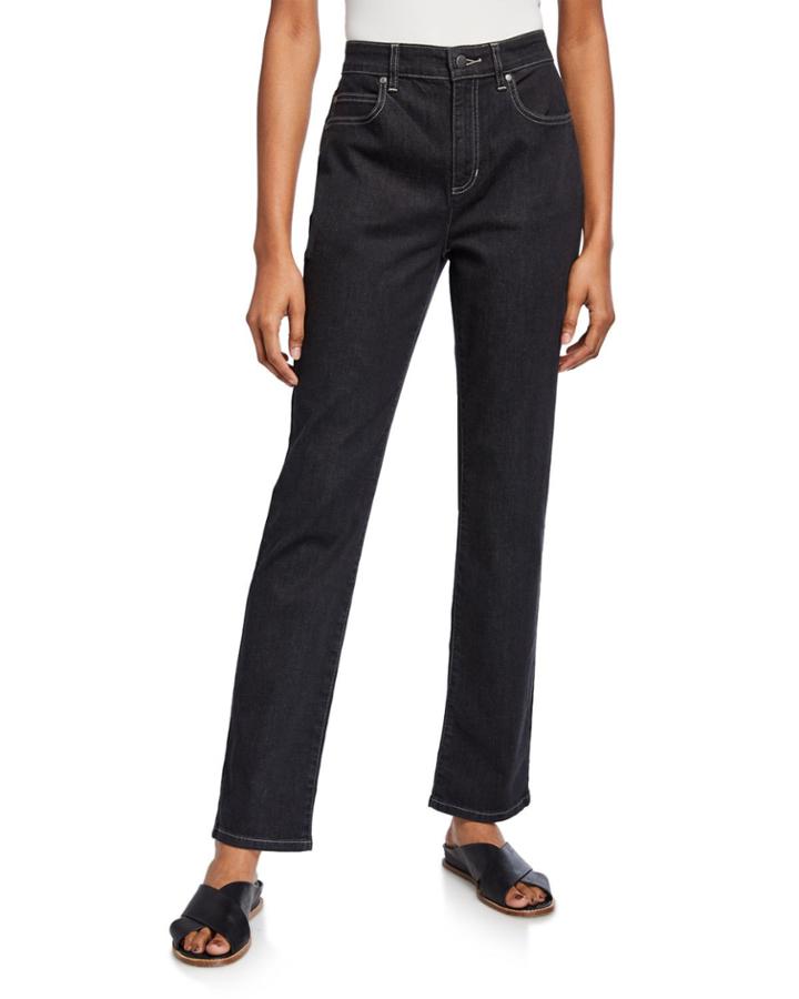 Plus Size Straight-leg Crop Jeans