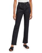 Plus Size Straight-leg Crop Jeans