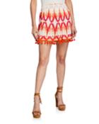 Stevie Mini Skirt With Pompom Trim