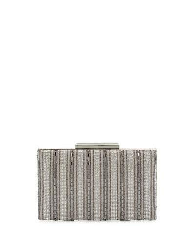 Crystal-stripe Evening Clutch Bag,