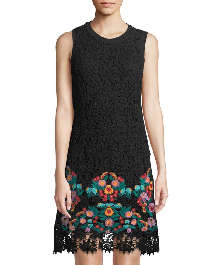 Lace Floral-hem Dress