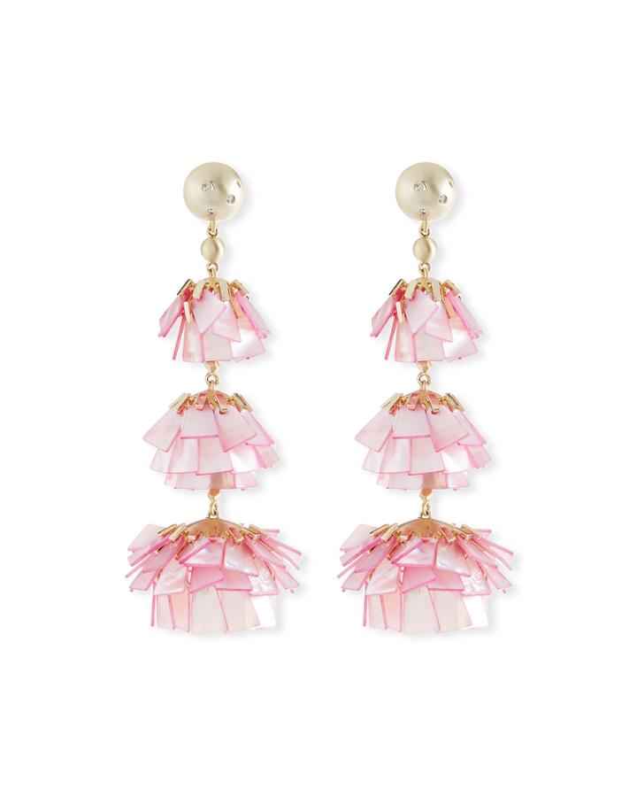 Wesley Tiered Three-drop Earrings