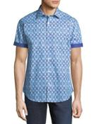 Printed Short-sleeve Shaped-fit