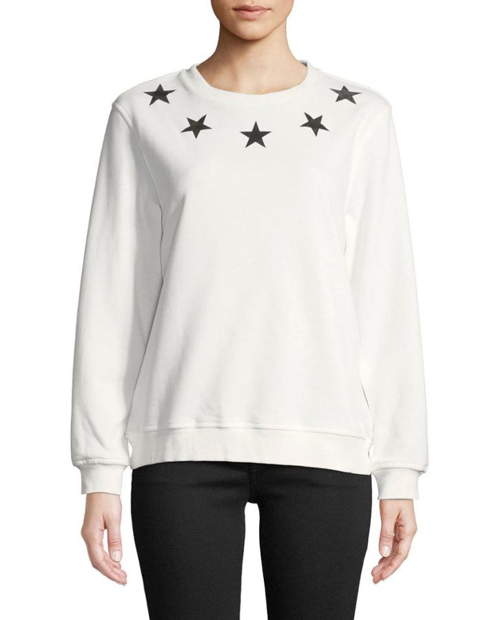 Star-print Crewneck Pullover