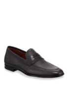 Men's Textured Leather Penny