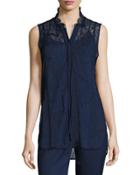 Annetta Sleeveless Tie-neck