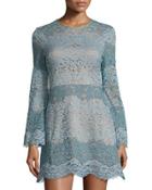 Dream Lover Lace Mini Dress, Blue