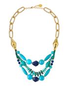 Turquoise & Lapis Multi-strand Necklace