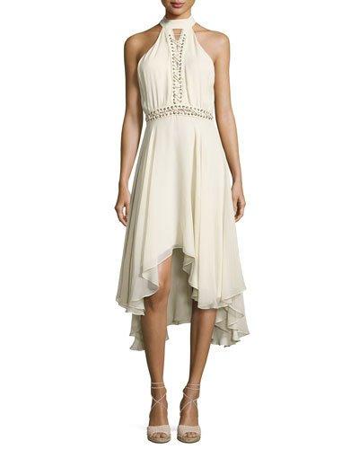 The Free Spirit Lace-up Silk Dress, Antique White