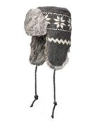 Fur-lined Wool Aviator Hat
