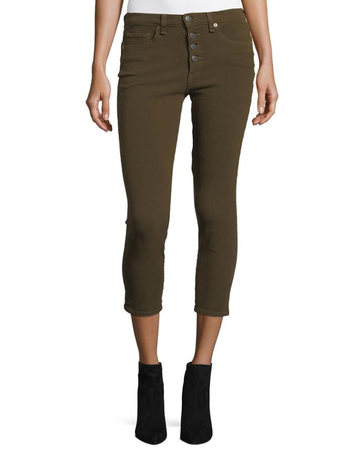 Debbie Button-fly Cropped Jeans