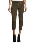 Debbie Button-fly Cropped Jeans