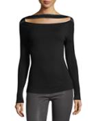 Split-front Long-sleeve Fitted