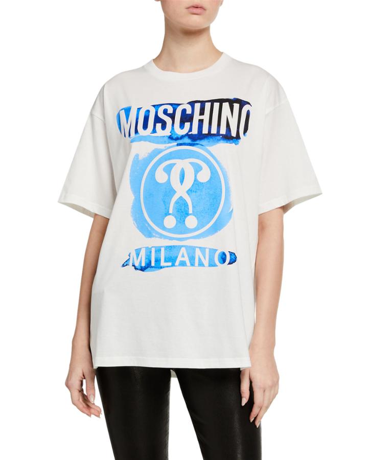 Unisex Logo Screen Print T-shirt, White