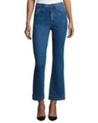 High-waist Flare-leg Jeans, Indigo