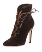 Empire Suede Lace-up 105mm Booties,