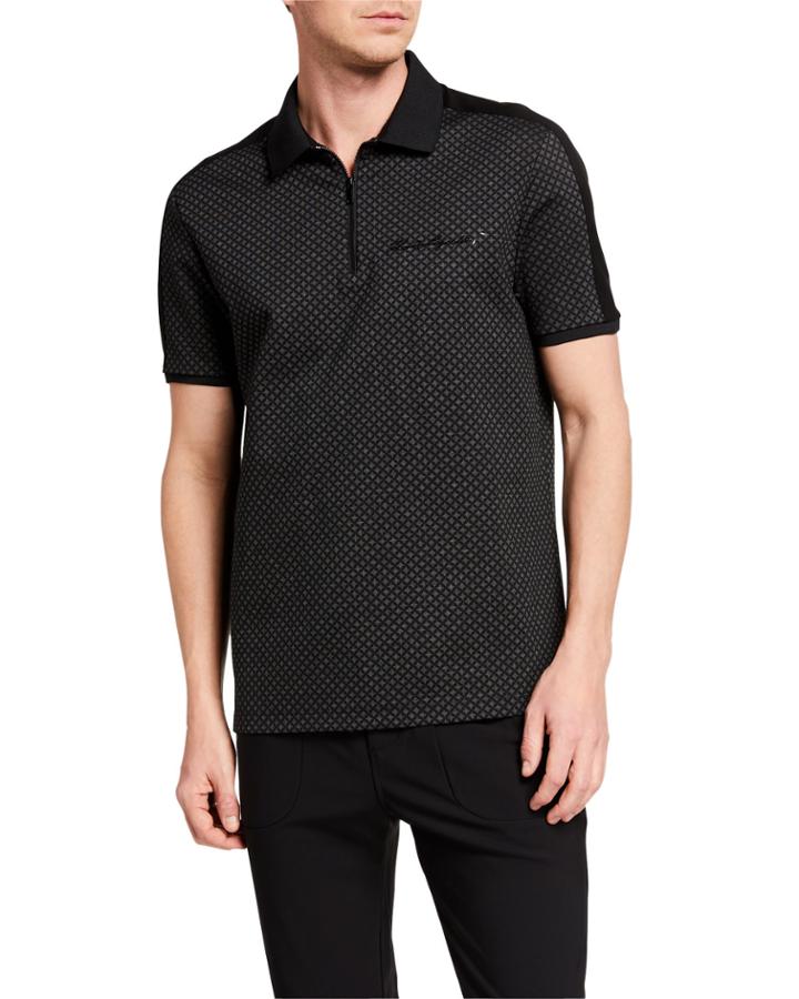 Men's Diamond Zip-front Polo