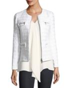 Emelyn Zip-front Tweed Jacket
