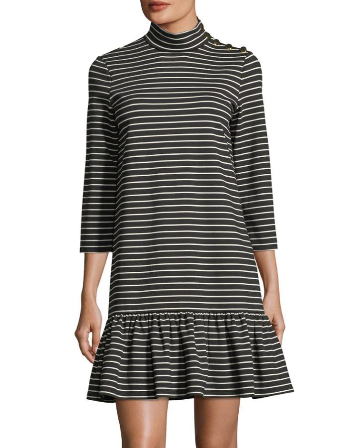 Mock-neck Stripe Knit