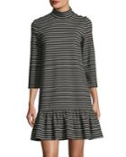 Mock-neck Stripe Knit