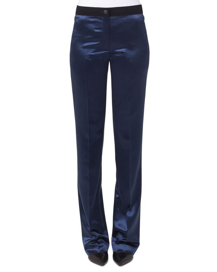 Wide-leg Elastic-waist Wool