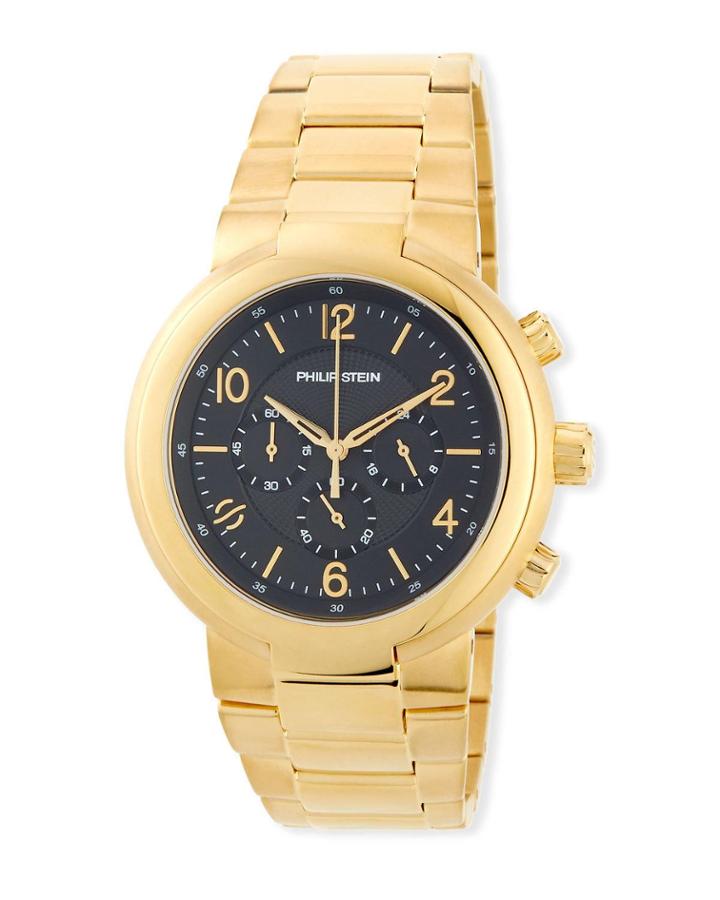44mm Chronograph Bracelet Watch, Gold