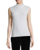 Mock-neck Metallic Shell,