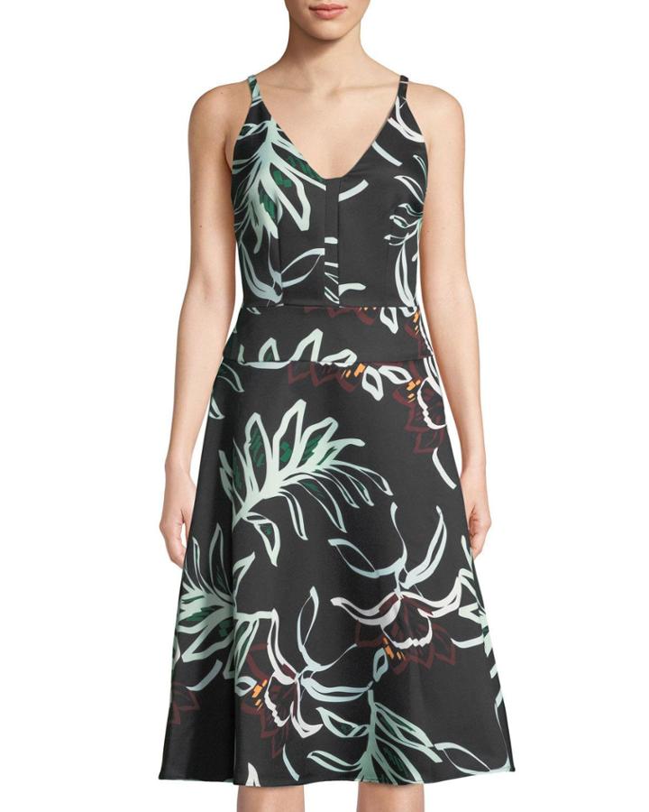 Rain-forest Fit & Flare Dress