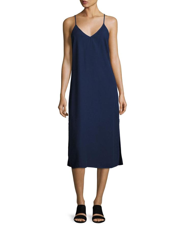 V-neck Midi Tank Dress