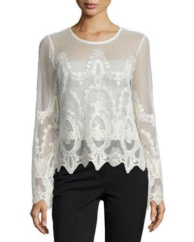 Long-sleeve Embroidered